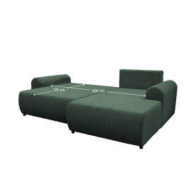 Ülőgarnitúra. zold. jobbos. VELINA ROH