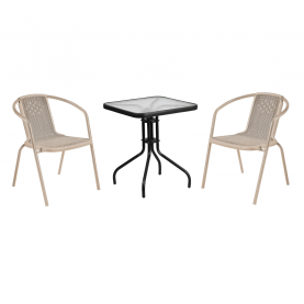 Kerti rakásolható szék. champagne. acél/műanyag. FRENY