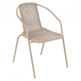 Kerti rakásolható szék. champagne. acél/műanyag. FRENY