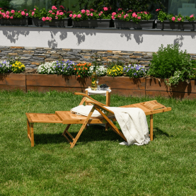 Kerti állítható szék. természetes. bambusz. VARDON Kerti állítható szék. természetes. bambusz. VARDON