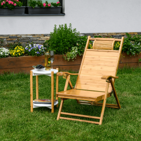 Kerti állítható szék. természetes. bambusz. VARDON Kerti állítható szék. természetes. bambusz. VARDON