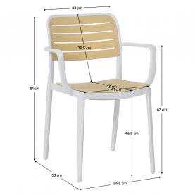 Rakásolható szék. fehér/bézs. KARDOS TYP 2 Rakásolható szék. fehér/bézs. KARDOS TYP 2
