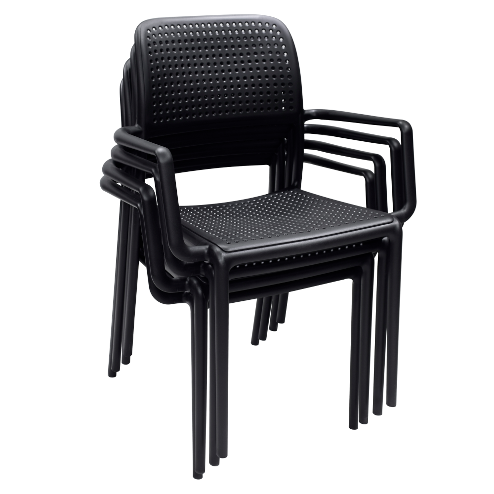 Rakásolható szék. fekete. DENTON NEW