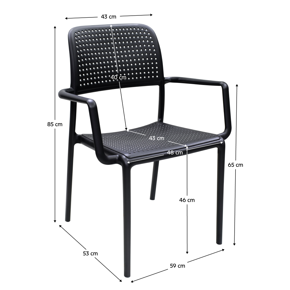 Rakásolható szék. fekete. DENTON NEW