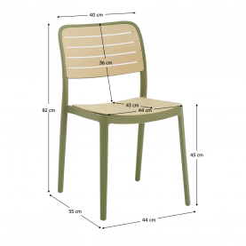 Rakásolható szék. zold/bézs. KARDOS TYP 1 Rakásolható szék. zold/bézs. KARDOS TYP 1