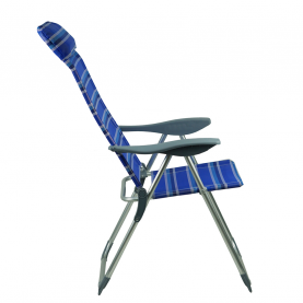 Állítható kerti szék. kék/szürke. AVELAR