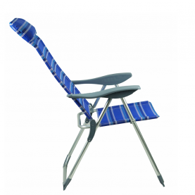 Állítható kerti szék. kék/szürke. AVELAR