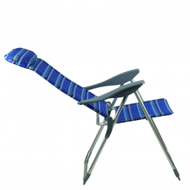 Állítható kerti szék. kék/szürke. AVELAR