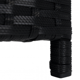 Kerti tároló doboz/pad. fekete/természetes/krémszínű. BEMUS Kerti tároló doboz/pad. fekete/természetes/krémszínű. BEMUS