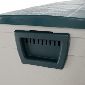 Kerti tárolódoboz. szürke/zold. KORTEZ Kerti tárolódoboz. szürke/zold. KORTEZ