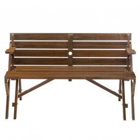 Kerti asztal/pad. 2 az 1-ben. barna. ZAGIR Kerti asztal/pad. 2 az 1-ben. barna. ZAGIR