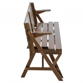 Kerti asztal/pad. 2 az 1-ben. barna. ZAGIR Kerti asztal/pad. 2 az 1-ben. barna. ZAGIR