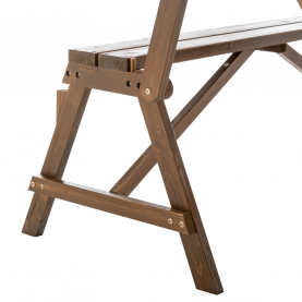 Kerti asztal/pad. 2 az 1-ben. barna. ZAGIR Kerti asztal/pad. 2 az 1-ben. barna. ZAGIR