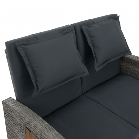 Kerti rattan heverő. szürke/természetes. MALORY