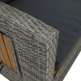 Kerti rattan heverő. szürke/természetes. MALORY