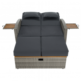 Kerti rattan heverő. szürke/természetes. MALORY