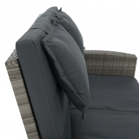 Kerti rattan heverő. szürke/természetes. MALORY