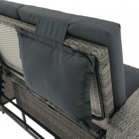 Kerti rattan heverő. szürke/természetes. MALORY