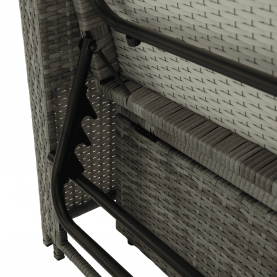 Kerti rattan heverő. szürke/természetes. MALORY