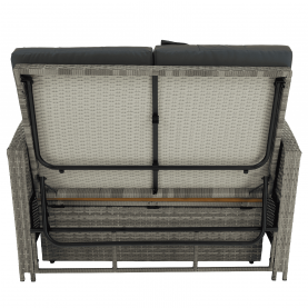 Kerti rattan heverő. szürke/természetes. MALORY