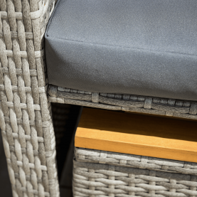 Kerti rattan heverő. szürke/természetes. MALORY