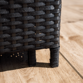 Kerti rattan szett. akácfa. fekete/krémszínű/természetes. MELFORD Kerti rattan szett. akácfa. fekete/krémszínű/természetes. MELFORD