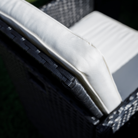 Kerti rattan szett. akácfa. fekete/krémszínű/természetes. MELFORD Kerti rattan szett. akácfa. fekete/krémszínű/természetes. MELFORD