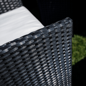 Kerti rattan szett. akácfa. fekete/krémszínű/természetes. MELFORD Kerti rattan szett. akácfa. fekete/krémszínű/természetes. MELFORD