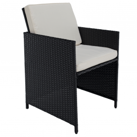 Kerti rattan szett. akácfa. fekete/krémszínű/természetes. MELFORD Kerti rattan szett. akácfa. fekete/krémszínű/természetes. MELFORD