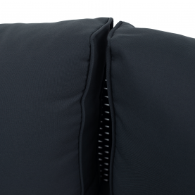 Kerti rattan szett. akácfa. fekete/szürke/természetes. MALKOM