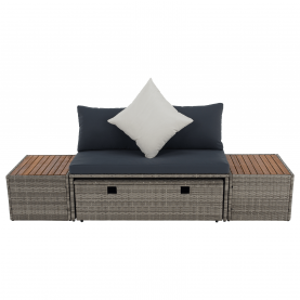 Kerti rattan szett. szürke/természetes/krémszínű. DEBRA Kerti rattan szett. szürke/természetes/krémszínű. DEBRA