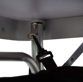 Összecsukható kempingasztal rendszerezővel. 120 cm. alumínium/MDF. KEPI TYP 3