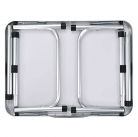 Összecsukható kempingasztal. 60 cm. alumínium/MDF. KEPI TYP 2