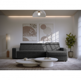 Sarok ülőgarnitúra. szürke. jobbos. MORA ROH