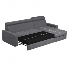 Sarok ülőgarnitúra. szürke. jobbos. MORA ROH