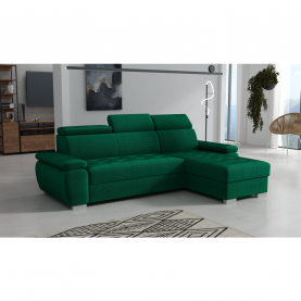 Sarok ülőgarnitúra. zold. jobbos. SEMI ROH