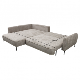 Sarokkanapé. szürkésbézs Taupe. balos. MURIEL ROH