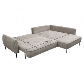 Sarokkanapé. szürkésbézs Taupe. jobbos. MURIEL ROH