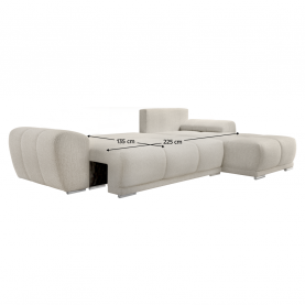 Univerzális ülőgarnitúra. krémszínű. KERIM ROH