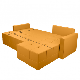 Univerzális ülőgarnitúra. mustársárga. DUAN ROH