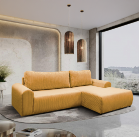 Ülőgarnitúra. mustárszínű. jobbos. VELINA ROH