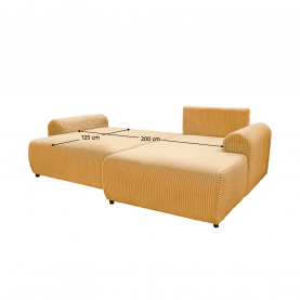 Ülőgarnitúra. mustárszínű. jobbos. VELINA ROH