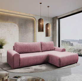 Ülőgarnitúra. rózsaszín. jobbos. VELINA ROH