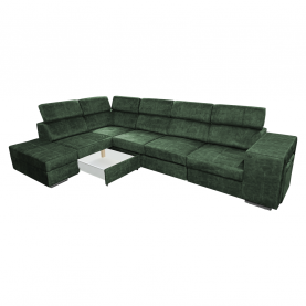 Ülőgarnitúra. smaragdzold. balos. MALAGA BIG