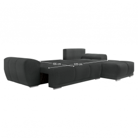 Univerzális ülőgarnitúra. sotétszürke. KERIM ROH