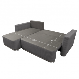 Univerzális ülőgarnitúra. szürke. SENTY ROH