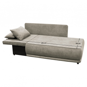 Kihúzható kanapé. bézsesszürke Taupe. balos. LIAMI