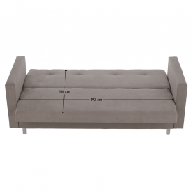 Kihúzható kanapé. szürkésbézs Taupe. LILANA