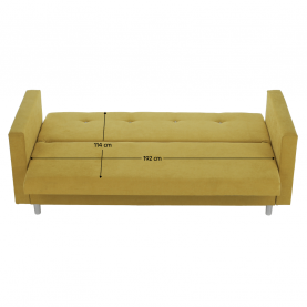 Kihúzható kanapé. sárga. LILANA