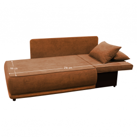 Kihúzható kanapé. terrakotta. jobbos. LIAMI